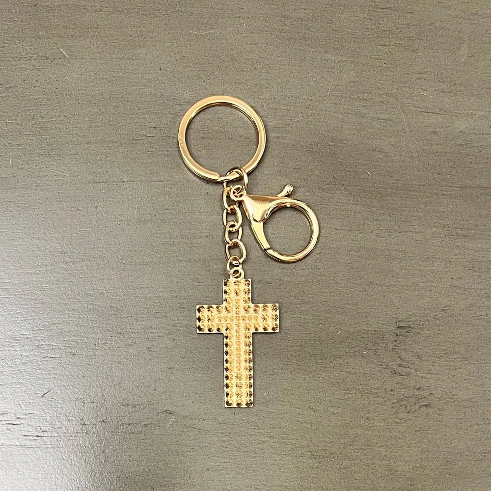 Cross Royal Blue & Clear Allover Rhinestone 4